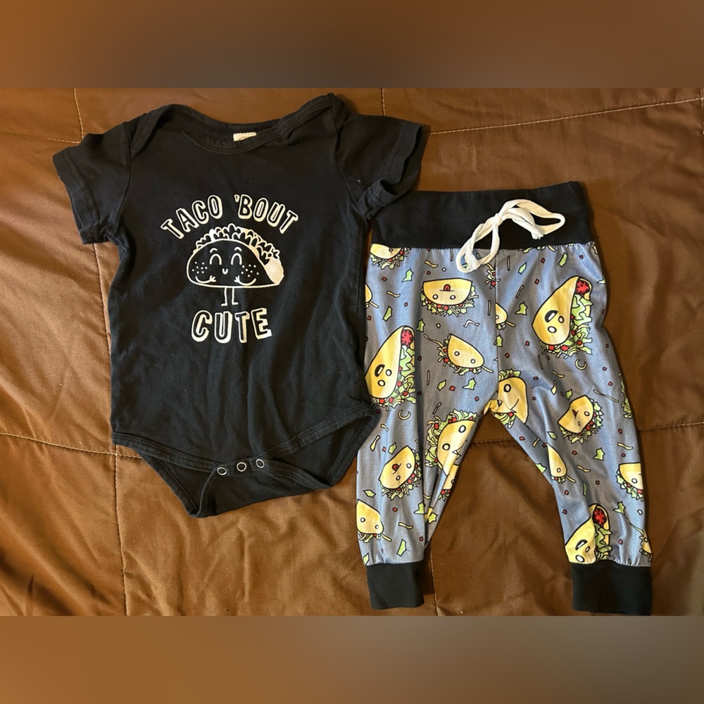 12 month Taco baby outfit